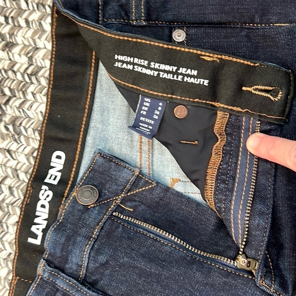 Lands End,Women's 360 Stretch High Rise Tapered Jeans,Excellent Condition Size 4 - Picture 6 of 7